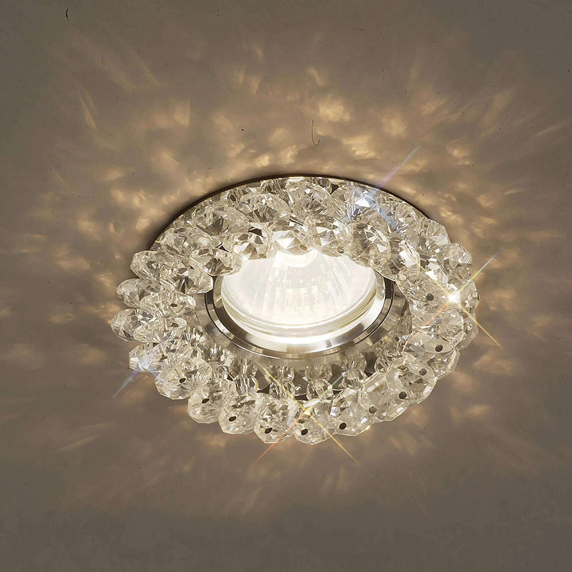 Crystal Cluster Downlight Round Rim Only IL30805CH  Diyas Crystal Downlights Clear